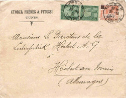 Tunisie Tunisia Tunesien Lettre Tunis 1919 Entête Judaica Cover Brief Carta - Briefe U. Dokumente