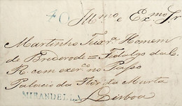 1839 Portugal Pré-Filatelia Mirandela MDL 1 «MIRANDELLA» Azul - ...-1853 Prephilately