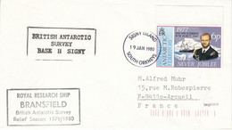 British Antarctic Territorry (BAT) 1980 Signy Ca 19 JAN 1980 (see Description) (53172) - Storia Postale