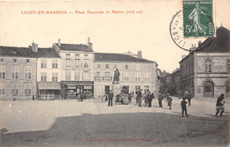 55-LIGNY-EN-BARROIS- PLACE NATIOANLE  ET MAIRIE - Ligny En Barrois