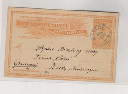 BELGIAN CONGO 1898 MATADI Postal Stationery To Germany - Cartas & Documentos