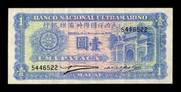 Macao Macau 1 Pataca BNU 1945 Pick 28(5) MBC/EBC VF/XF - Macau