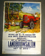 Affiche 41e Landbouwsalon 1961 Afbeelding Tractor (N333) - Posters