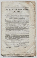 Bulletin Des Lois 319 1829 Chaudières à Haute Pression/Chemins Route Drôme Et Vaucluse/Chambaudoin D'Erceville - Décrets & Lois