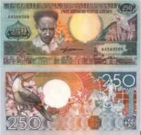 SURINAM 250 Gulden, 1988, P134, UNC - Surinam