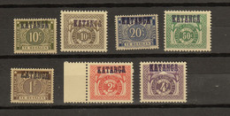 Katanga Ocb Nr :   TX1 + 1a , 2, 3a, 4a, 5, 6 ** MNH  (zie  Scan) Ocb 125 Euro - Katanga