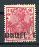 SARRE N° 42 SURCHARGE DECALEE AVEC CHARNIERE * (MH). Voir Description - Used Stamps