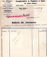 87 - SAINT JUNIEN - FACTURE COOPERATIVE PAPIERS ET SACS - IMPRIMERIE PAPIERS EMBALLAGE- CHEMIN DU GOTH-1940 - Printing & Stationeries