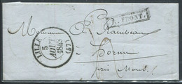 FRANCE - " R. FRONT " / LETTRE DE LILLE LE 5/8/1848 POUR HORNU - TB - Marques D'entrées