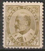 Canada 1903 Sc 92i  MNG(*) Greenish Bistre - Unused Stamps