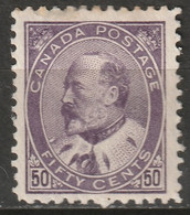 Canada 1908 Sc 95a Mi 83 Yt 84 MH* Disturbed Gum/small Thin - Nuevos