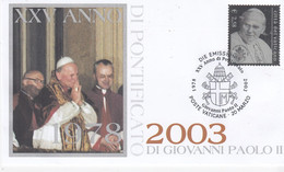 VATICANO 2003 Joint Issue With Poland Pope Joan Paul II Cover #29940 - Brieven En Documenten