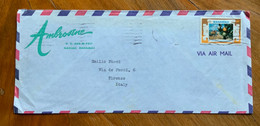 BAHAMAS -  LETTRE VIA AIR MAIL FROM  NASSAU TO FLORENCE - ITALY  -  SERIE INDIPENDENZA 18 C. - Bahamas (1973-...)