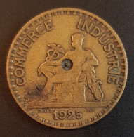 Pièce Fautée (?) 2 Francs 1925 France - Percée Au Centre+ Manque D De Domard - Varietà E Curiosità