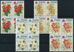 Burundi - 982/985 - Blocs De 4 - Fleurs - 1992 - MNH - Neufs