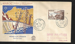 Maroc FDC  25 03 1954   Barrage De Bine El Ouidane Casablanca - Tag Der Briefmarke