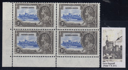 Sierra Leone, SG 181a, MNH Block "Extra Flagstaff" Variety - Sierra Leona (...-1960)