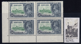 Sierra Leone, SG 183a, MNH Block "Extra Flagstaff" Variety - Sierra Leona (...-1960)