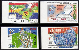 1331/1334** Non Dentelé / Ongetand - 200 Ans Révolution Française / 200e Verjaring Van De Franse Revolutie - ZAÏRE - Timbres