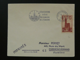 Flamme Concordante Cathédrale De Strasbourg 67 Bas Rhin 1967 - Eglises Et Cathédrales