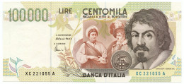 100000 LIRE CARAVAGGIO II TIPO SERIE SOSTITUTIVA XC 01/12/1997 FDS-/FDS - Autres & Non Classés