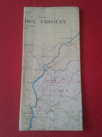 MAPA PLEGADO MAP CARTE DE LA REPUBLICA ORIENTAL DEL URUGUAY ESCALA 1.500.000 VER FOTOS Y DESCRIPCIÓN, PAÍS DE SUDAMÉRICA - Welt