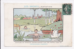 CP ILLUSTRATEUR RABIER Les Sports Natation Publicité Phosphatine - Rabier, B.