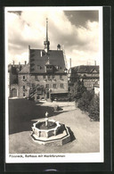 AK Pössneck, Rathaus Mit Marktbrunnen - Pössneck