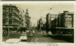 AUSTRALIA - ELIZABETH STREET LOOKING SOUTH - MELBOURNE - THE ROSE SERIES - 1956 (11244) - Melbourne