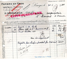 87 - LIMOGES - FACTURE F. BREGERAS- IMPRIMERIE PAPETERIE- 18 RUE MANIGNE- 1940 - Drukkerij & Papieren