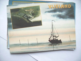 Nederland Holland Pays Bas Vlieland Met Bootje En Luchtfoto - Vlieland