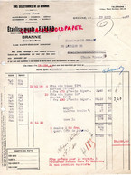33 - BRANNE - GARE SAINT EMILION - FACTURE ETS. FAYARD- VINS DE LA GIRONDE-POMEROL-MEDOC-GRAVES-SAUTERNES-BARSAC-1940 - 1900 – 1949