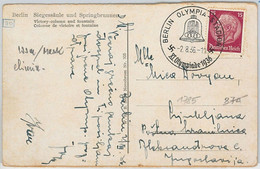 45691  - GERMANY -  POSTAL HISTORY  Special Postmark 1936 OLYMPIC GAMES - Ete 1936: Berlin