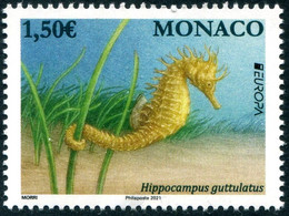 Monaco 2021 -  Europa 2021, Hippocampe - 1 Val Neuf // Mnh - 2021