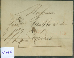 HANDGESCHREVEN BRIEF Uit 1828 Van ANVERS ANTWERPEN Naar HUTH In LONDON GREAT BRITAIN (12.036) - 1815-1830 (Dutch Period)