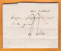 1800/An 8 -  Marque Postale 57 DOUAY Douai  En Rouge Sur LAC De 2 Pages Vers Lille, Nord - Taxe 4 - Période Du Consulat - 1701-1800: Voorlopers XVIII