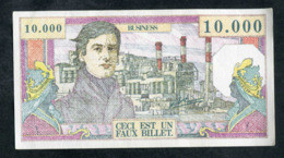 Billet De Banque Fantaisie De 10000F (années 60) "Ceci Est Un Faux Billet / Business" - Specimen