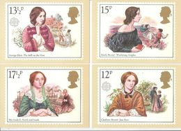 GB GREAT BRITAIN 1980 MINT PHQ CARDS FAMOUS WRITERS AUTHORESSES No 44 CHARLOTTE EMILY BRONTE GEORGE ELIOT MRS GASKELL - PHQ Karten