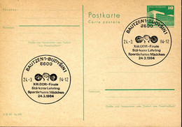 65413 Germany Ddr Special Postmark 1984 Bautzen, Finale  Weightlifting,halterophilie,gewichtheben, - Gewichtheben