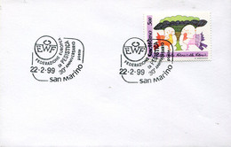 65441 San Marino, Special Postmark 1999 Anniversary Of Association. Weightlifting,halterophilie,gewichtheben, - Gewichtheben