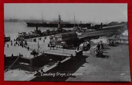 Real Photo Card - Valentine's Serie / Liverpool, Landing Stage - Liverpool