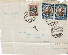 LMM14B -  VATICAN PIE XII 5L SURCH. 10L + COMPL.TS SUR DEVANT DE LETTRE 21/4/1947 - Storia Postale