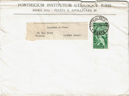 LMM14B -  VATICAN CONGRESSO GIURIDICO INT.LE 25c SEUL SUR ETTRE 2/5/1935 COTE EUR 180.00 - Cartas & Documentos