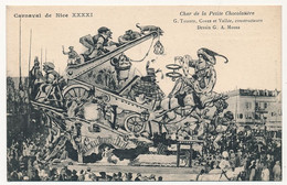 CPA - NICE (Alpes Maritimes) - Carnaval XXXXI - Char De La Petite Chocolatière - Publicité Verso Huile D'Olive - Carnaval