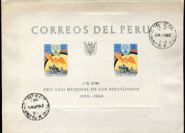 65469 Perù, Fdc Of Bloc 1960 Ano Mundial De Los Refugiados, Refugee Year, - Perú