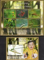 BHUTAN , 2018, MNH,INSECTS, DRAGONFLIES,  SHEETLET+ S/SHEET - Andere