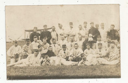 Cp,  Carte Photo , Militaria , CAMP DE LA LANDE D'OUEE , Militaires , St Aubin Du Cormier, 35, écrite 1908 - Personajes