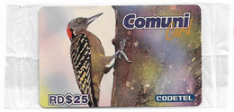 Dominican Rep. - Codetel (ComuniCard) El Carpintero Bird, No Edition - Remote Mem. RD25$, NSB - Dominik. Republik