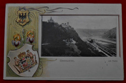 CPA 1904 Geprägte Mit Wappen, Oberwesel Mit Hafen - Oberwesel