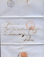 Prefilatelia Año 1851 Carta  Bilbao A Francia Marcas Bilbao Vizcaya, Espagne St Jean De Luz, Paris - ...-1850 Prephilately